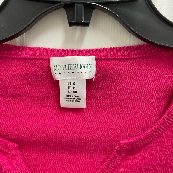 Motherhood Fuchsia Long Sleeve Top - Picture 2 of 3